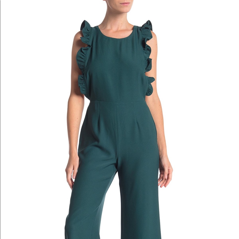 Free Press Ruffled Cropped Jumpsuit